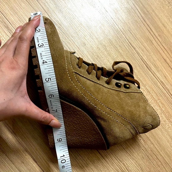 Delize Brown Suede Wedge Boots - Picture 10 of 12